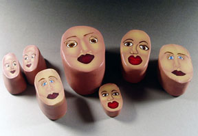 Polymer clay face canes