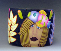 Fish Girl Polymer Clay Bracelet